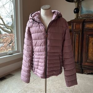 Zara | Pink Hooded Puffer/Raincoat Jacket NWT Size XL